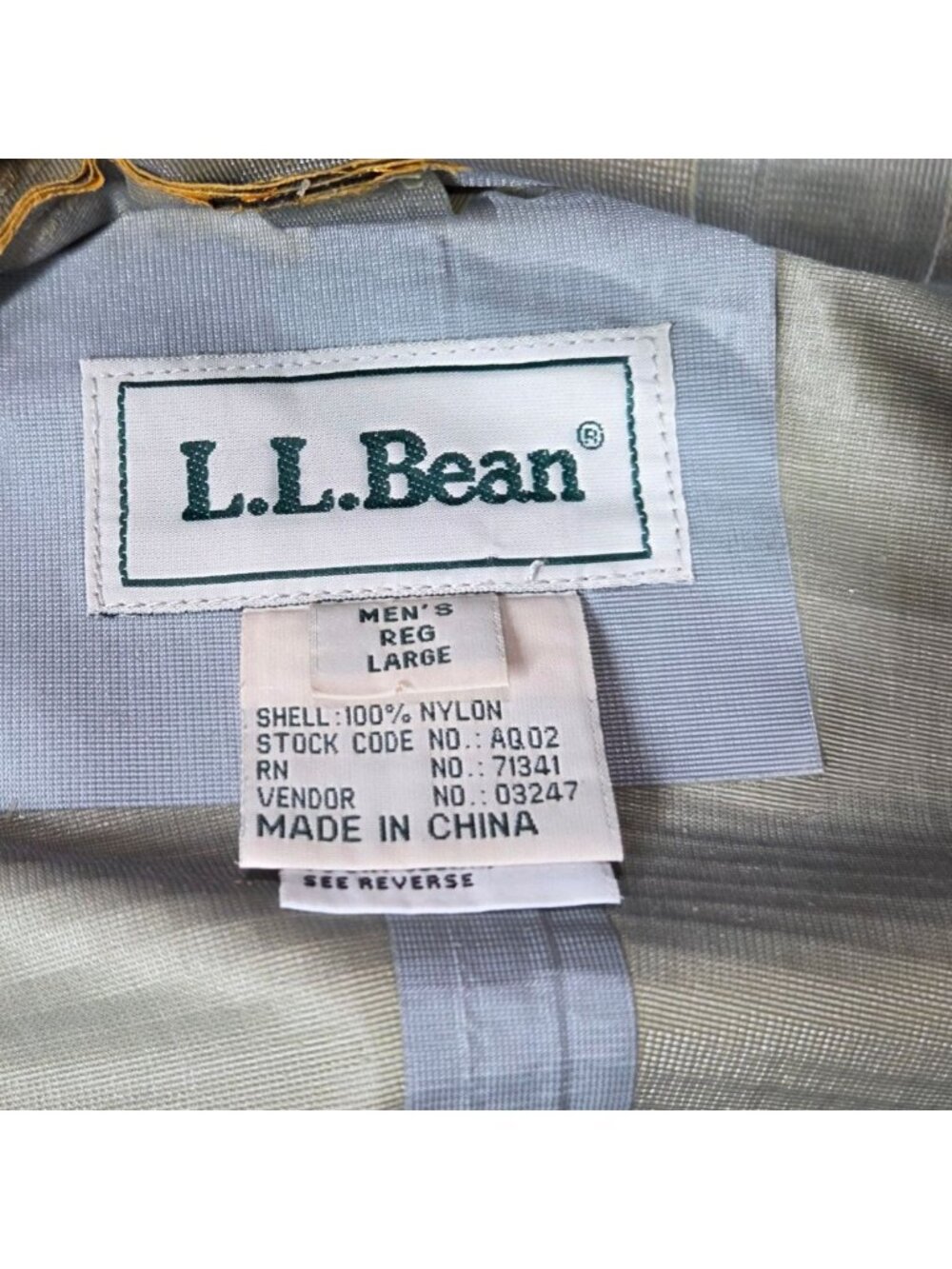 LL Bean Jacket Mens Large Yellow All Conditions Gear Gore-Tex Rain Shell - Picture 3 of 16